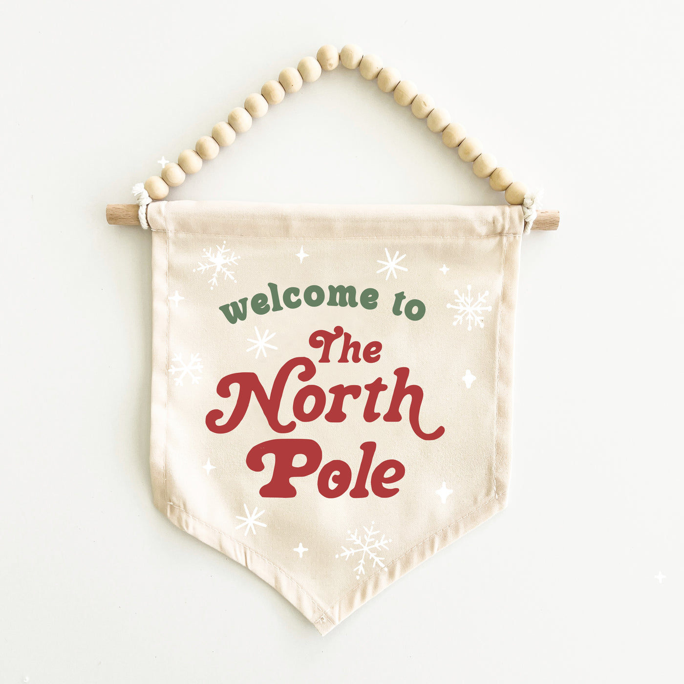 {Red & Green} Welcome To the North Pole Hang Sign