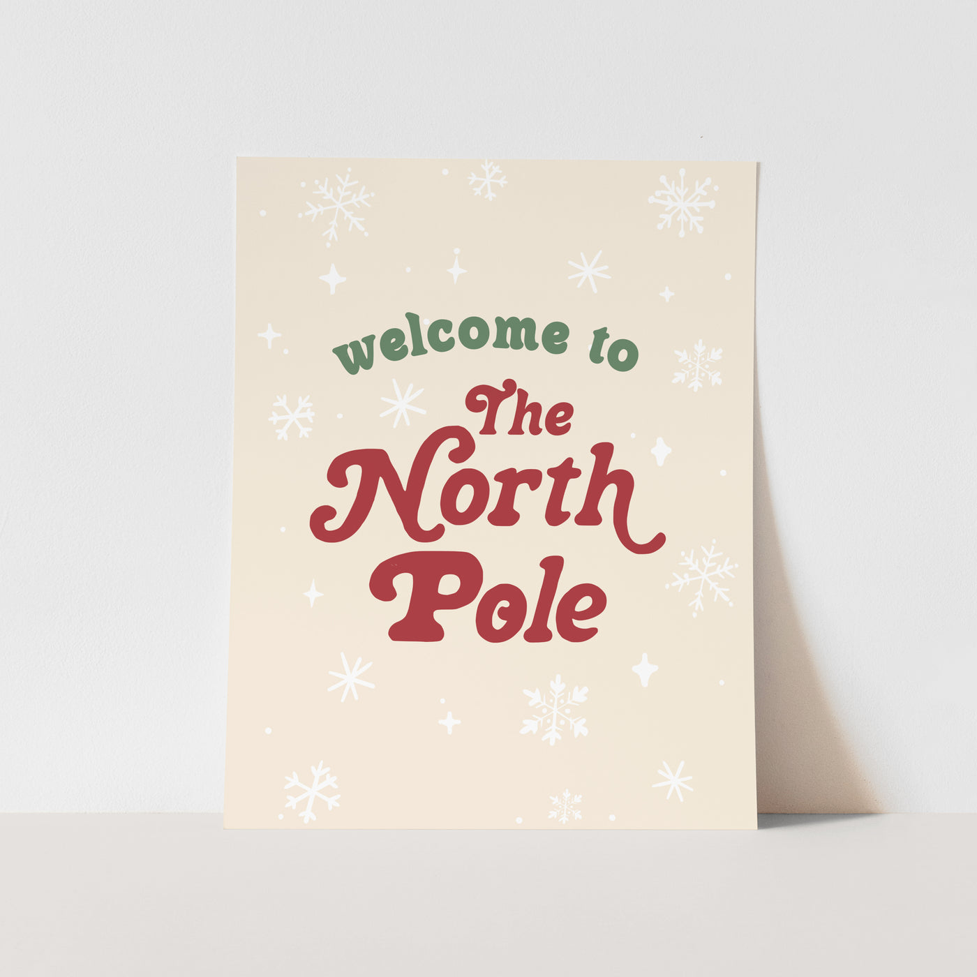 Art Print: {Green} Welcome to the North Pole