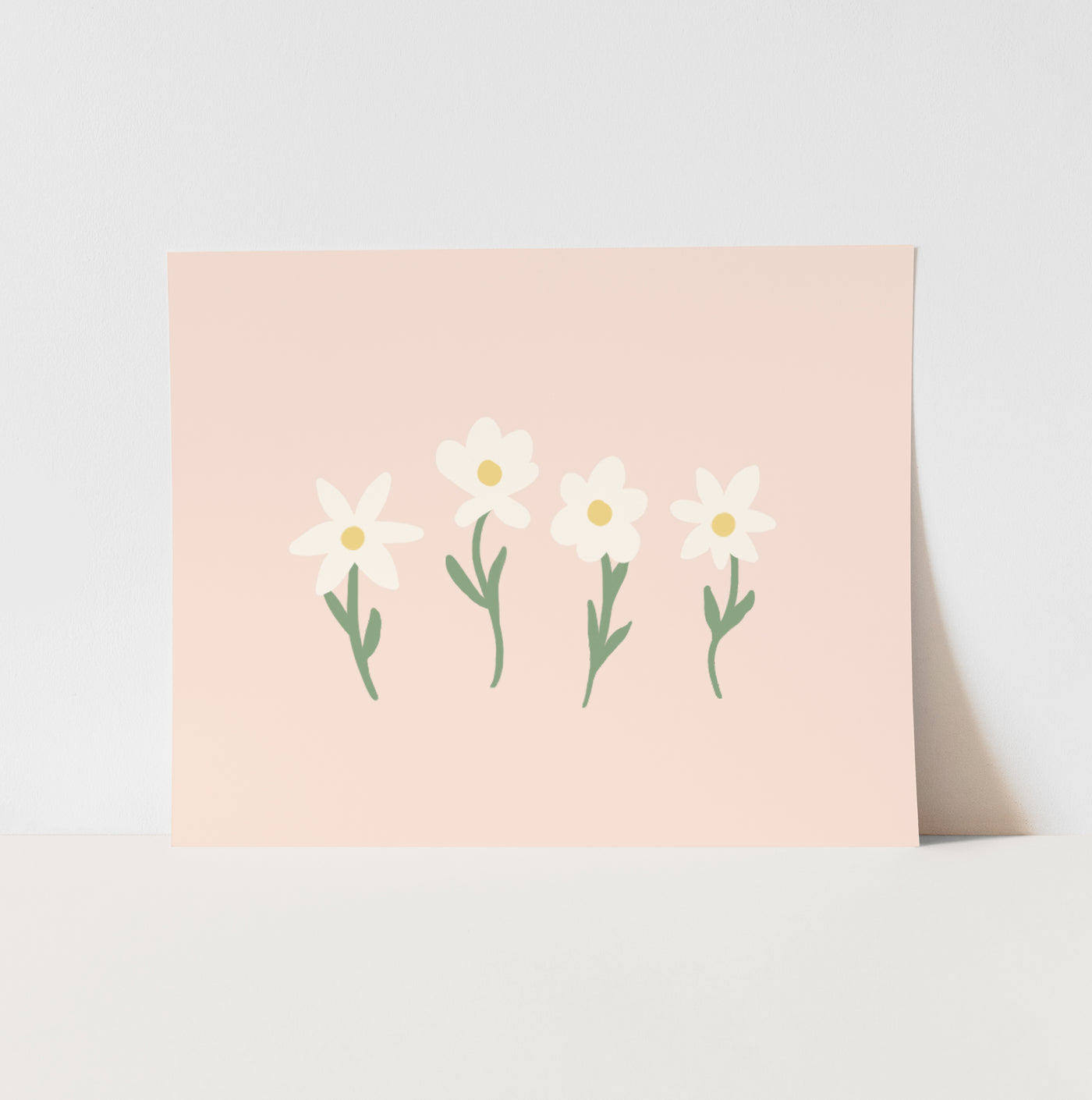 Art Print: {Pink} White Flowers