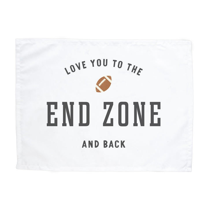 {White} I Love You to The End Zone Banner