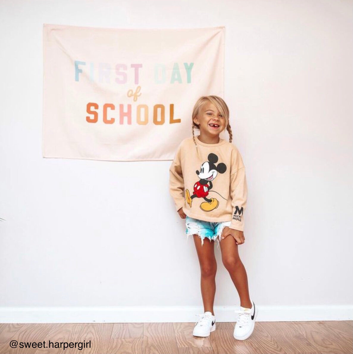 {Rainbow} First Day of School Banner