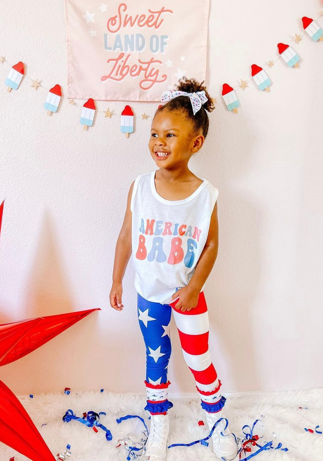 {Pink} Sweet Land of Liberty Banner