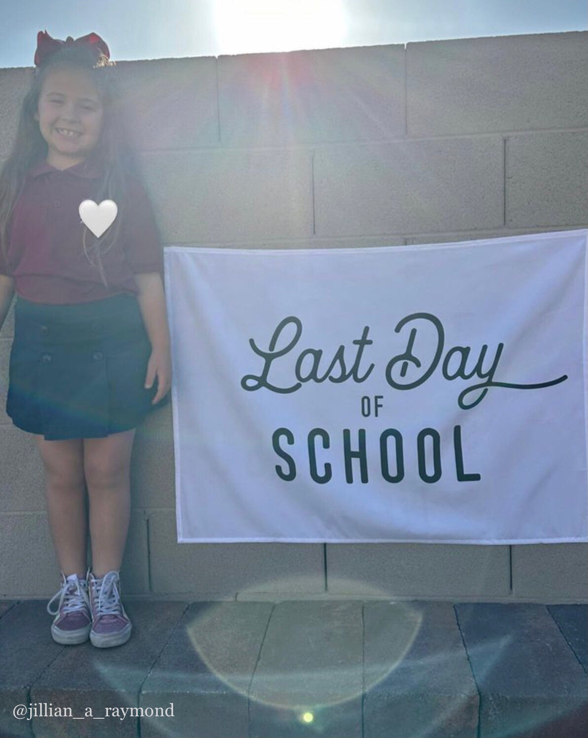 {Black & White} Last Day of School Banner