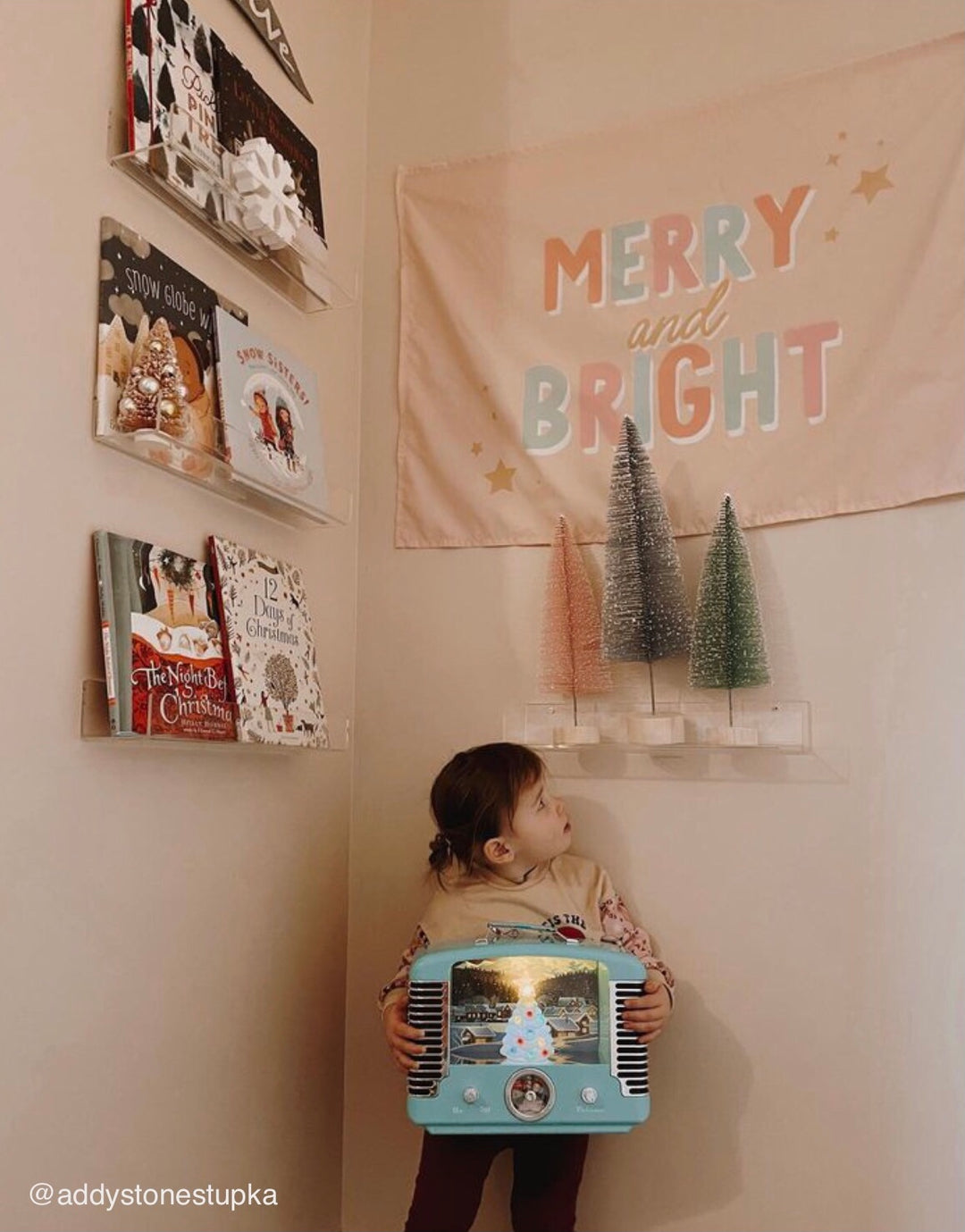 PRE-ORDER: {Pink + Blue} Merry & Bright Banner