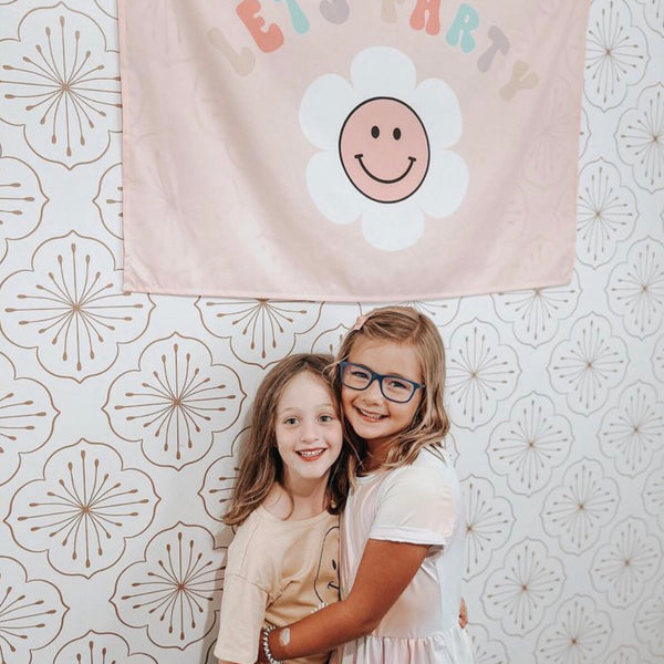 {Pastel} Smiley Let's Party Banner
