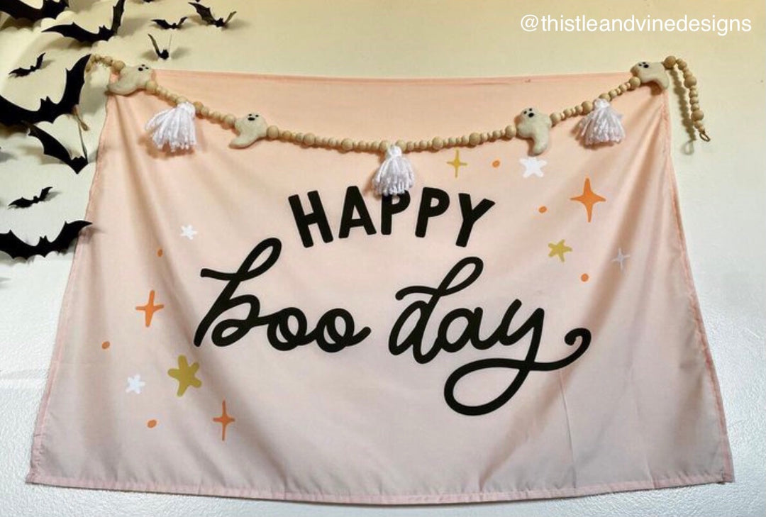 {Orange} Happy Boo Day Banner