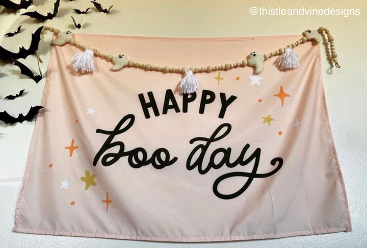 {Orange} Happy Boo Day Banner