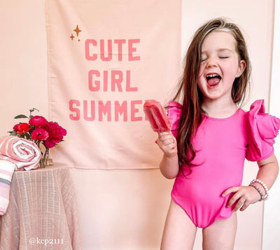 Cute Girl Summer Banner