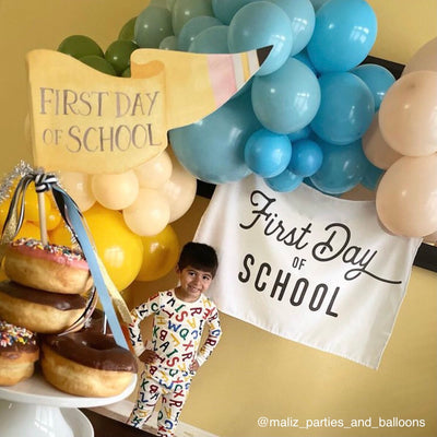 {Black & White} First Day of School Banner