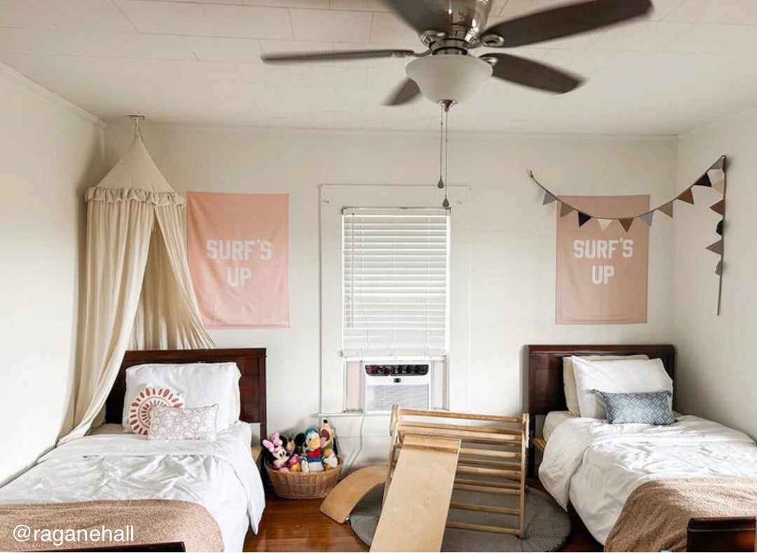{Pink + White} Surf's Up Banner