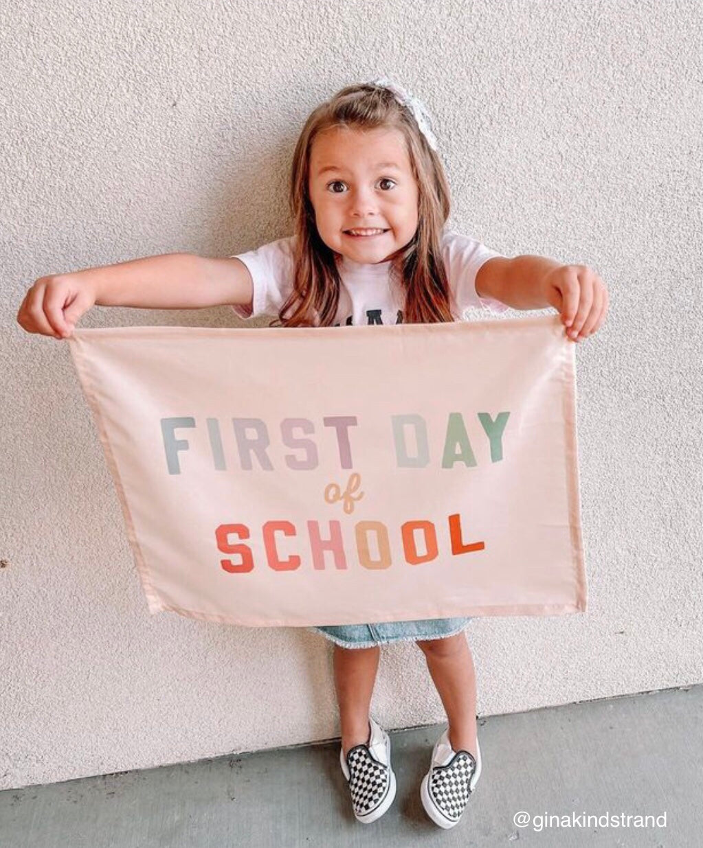 {Rainbow} First Day of School Banner