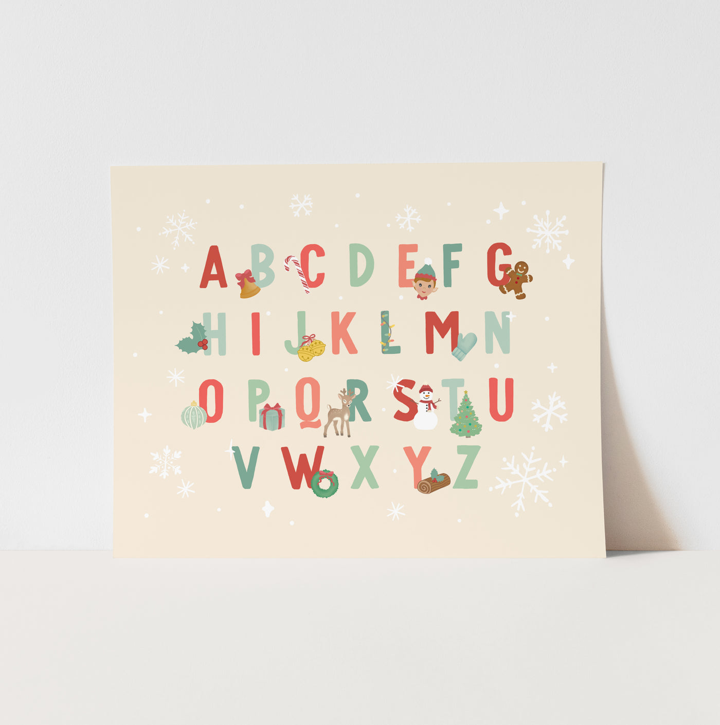 Art Print: {Neutral} Christmas Alphabet