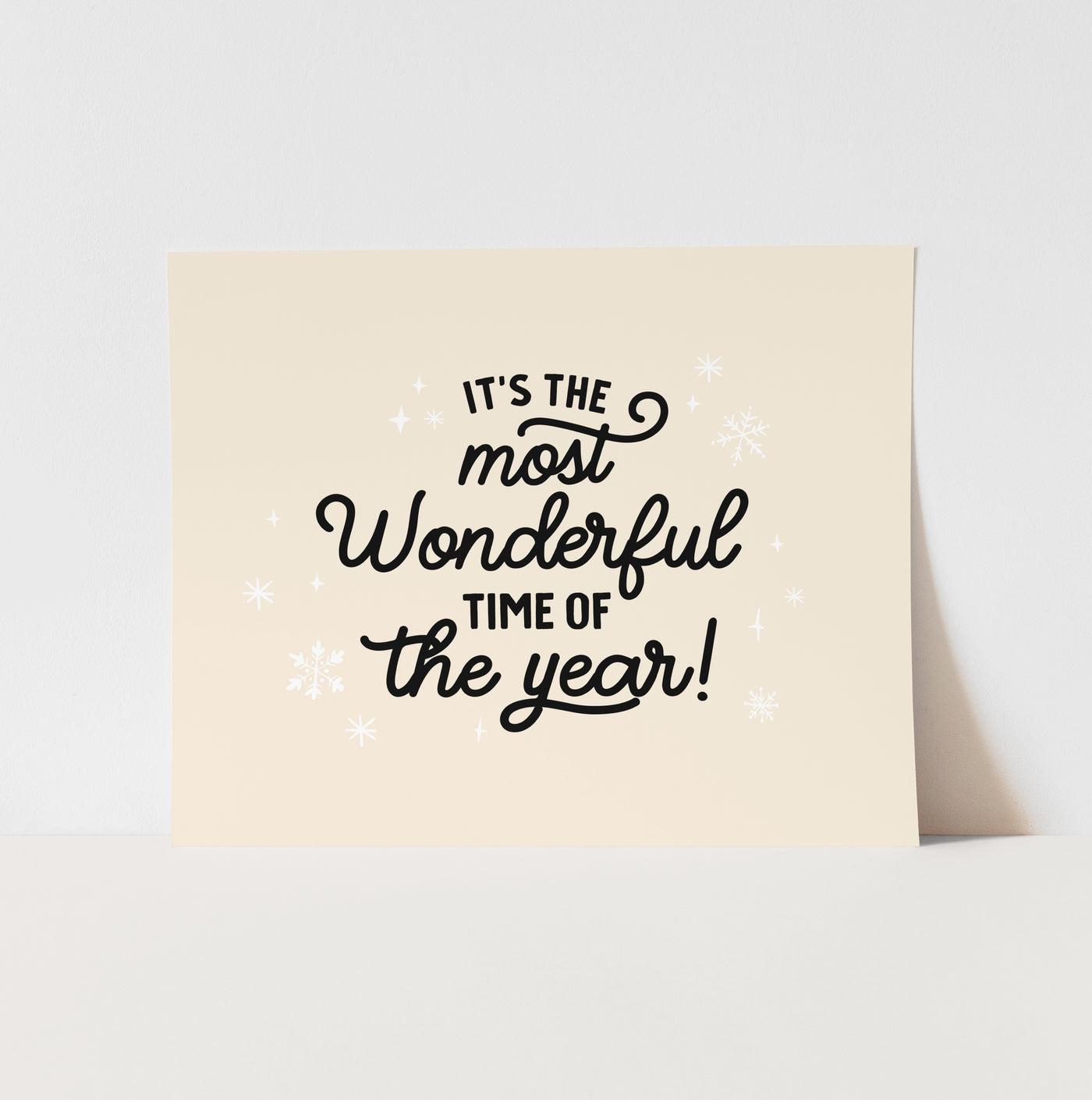 Art Print: {Natural & Black} It's the Most Wonderful Time of the Year