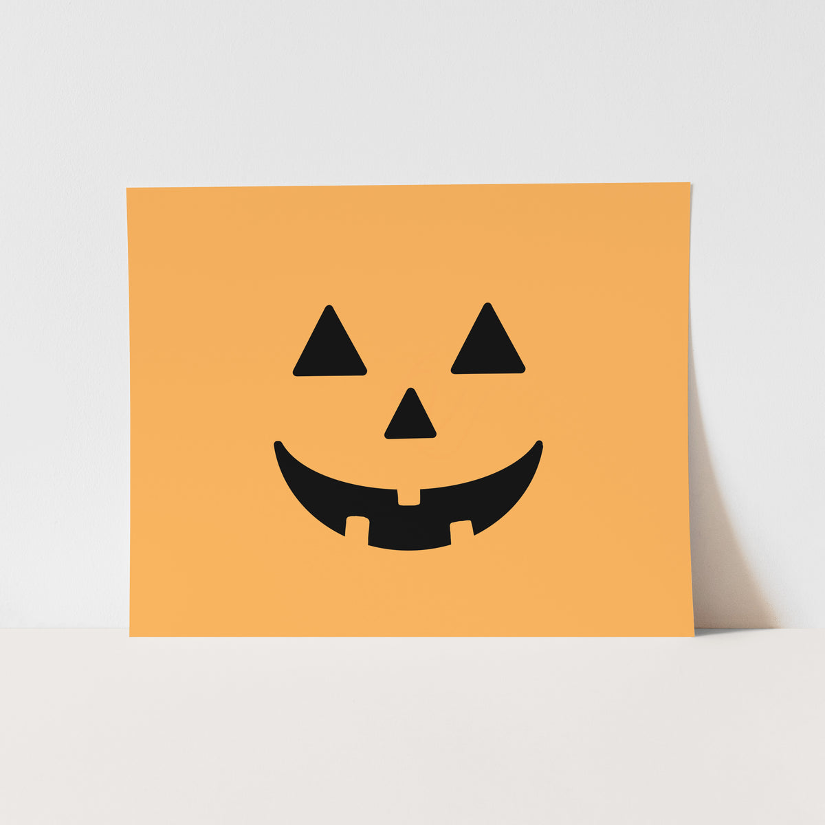 {Orange} Pumpkin Face Art Print