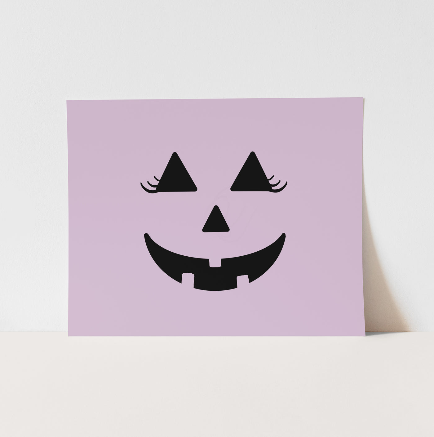 Art Print: {Purple} Pumpkin Face