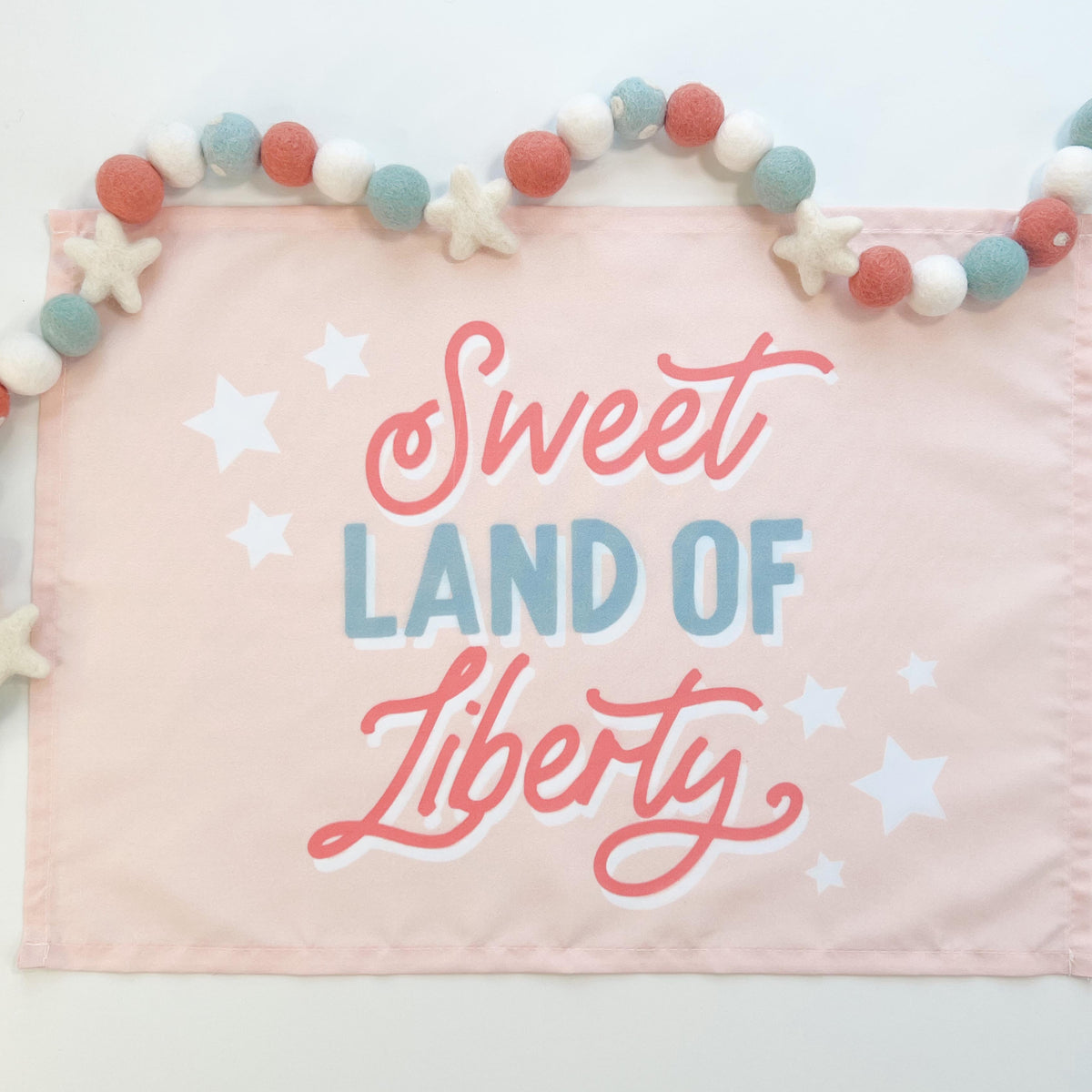 {Pink} Sweet Land of Liberty Banner