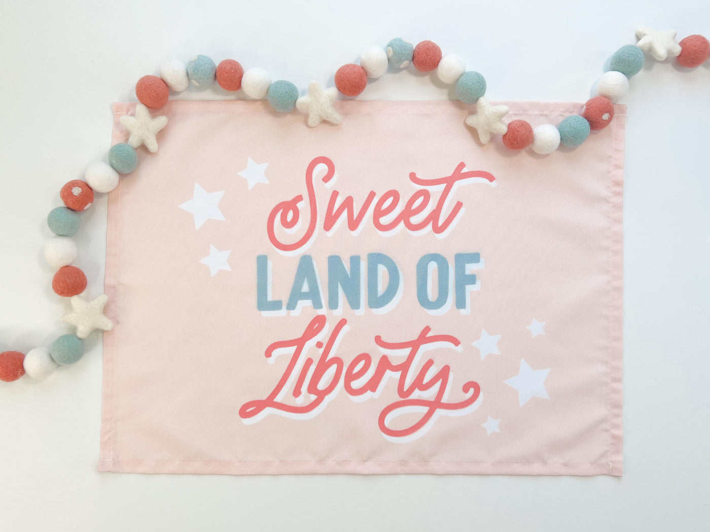 {Pink} Sweet Land of Liberty Banner