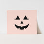 {Pink} Pumpkin Face Art Print
