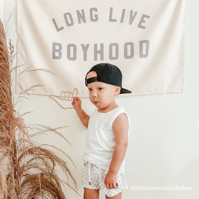 {Natural + Grey} Long Live Boyhood Banner