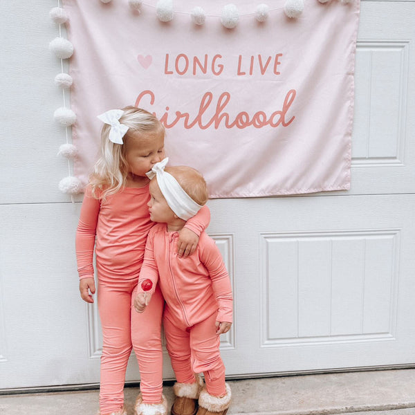 {Petal Pink} Heart Long Live Girlhood Banner