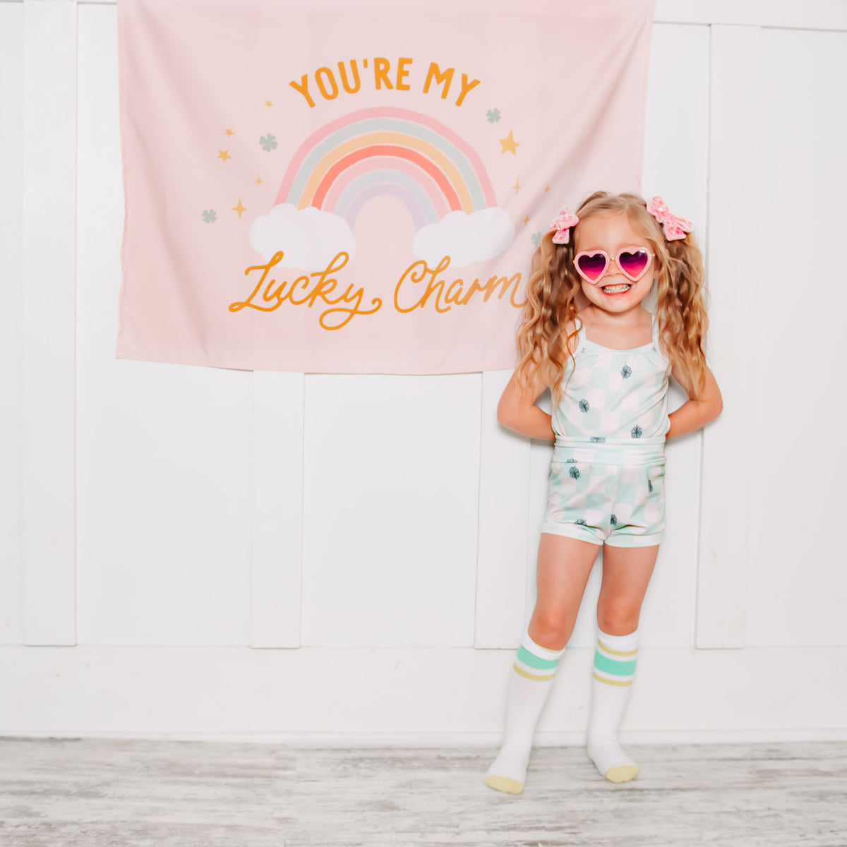 {Rainbow Pink} You're My Lucky Charm Banner