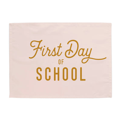 {Pink & Gold} First Day of School Banner