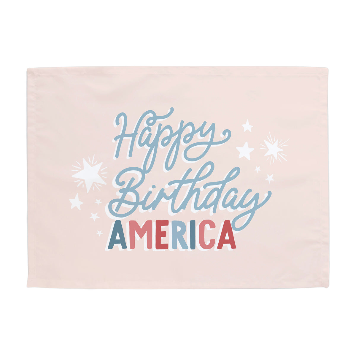 {Pink} Happy Birthday America Banner