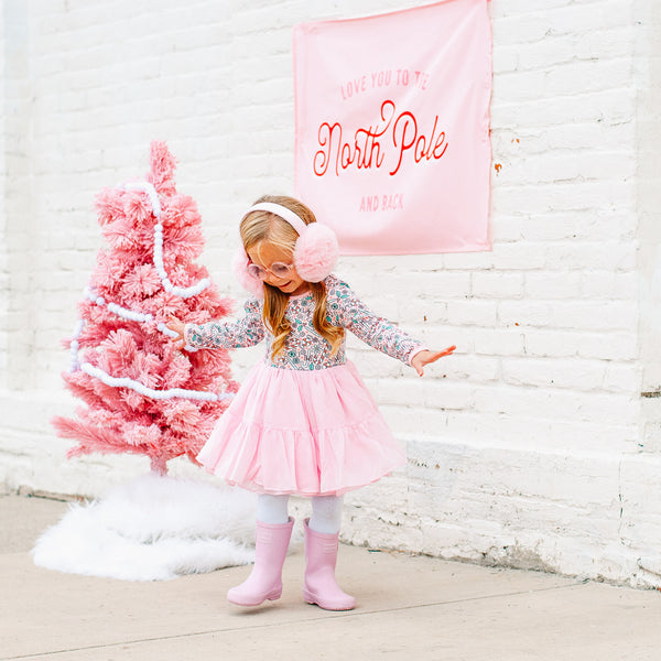 {Pink + Red} Love You To The North Pole Banner