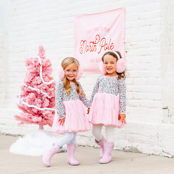 {Pink + Red} Love You To The North Pole Banner