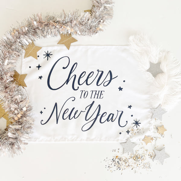 Cheers to the New Year Banner