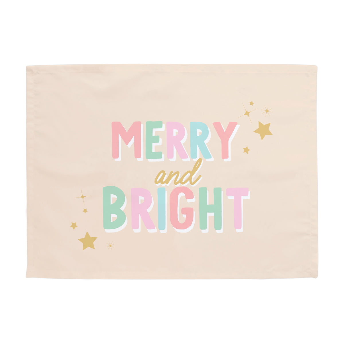 {Pink + Blue} Merry & Bright Banner