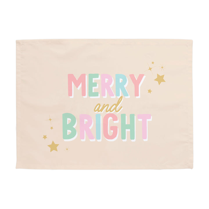 PRE-ORDER: {Pink + Blue} Merry & Bright Banner