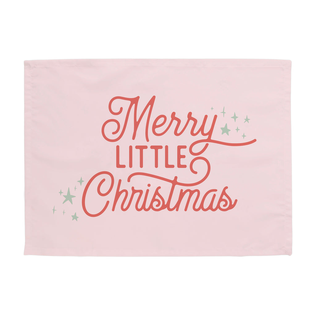 {Pink} Merry Little Christmas Banner