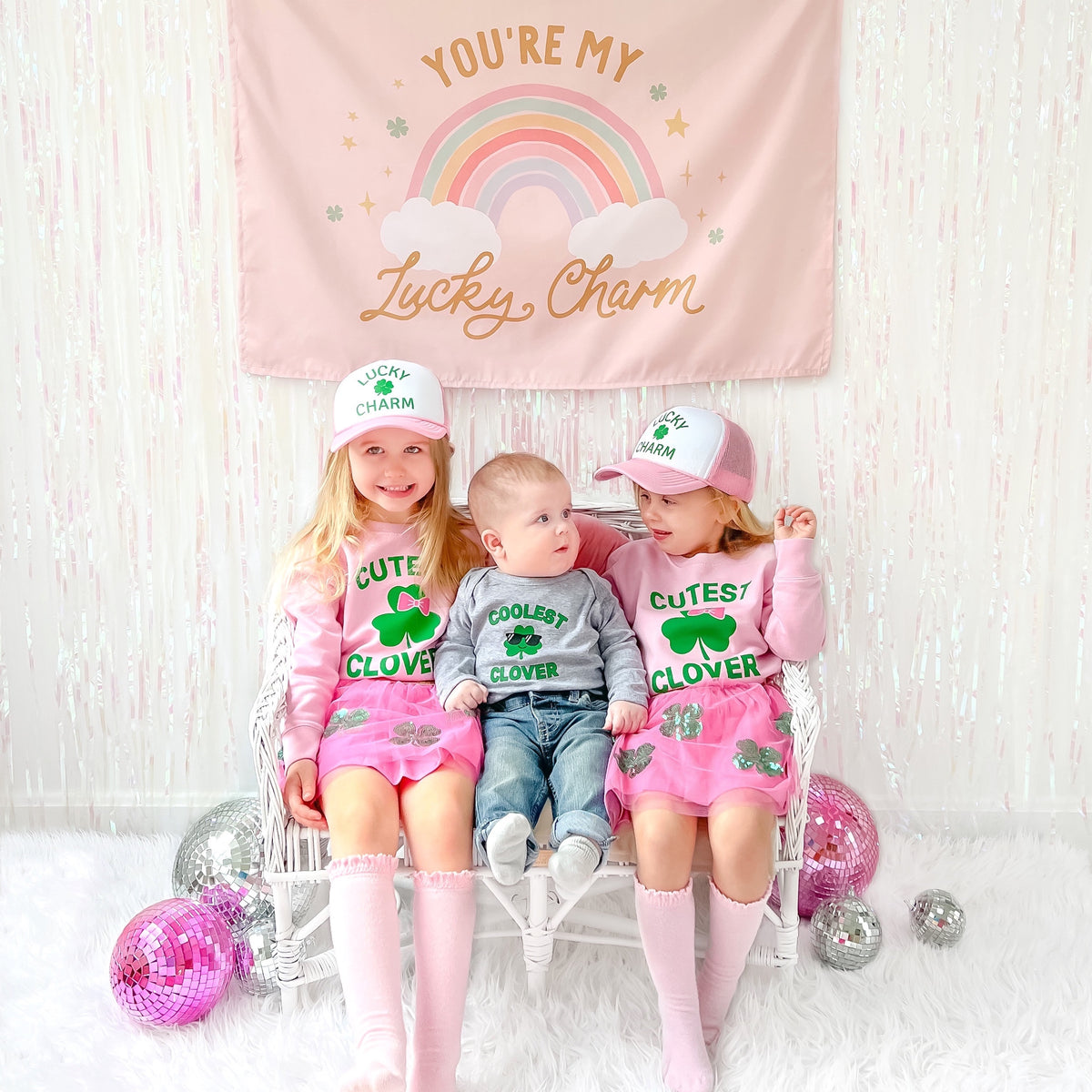 {Rainbow Pink} You're My Lucky Charm Banner