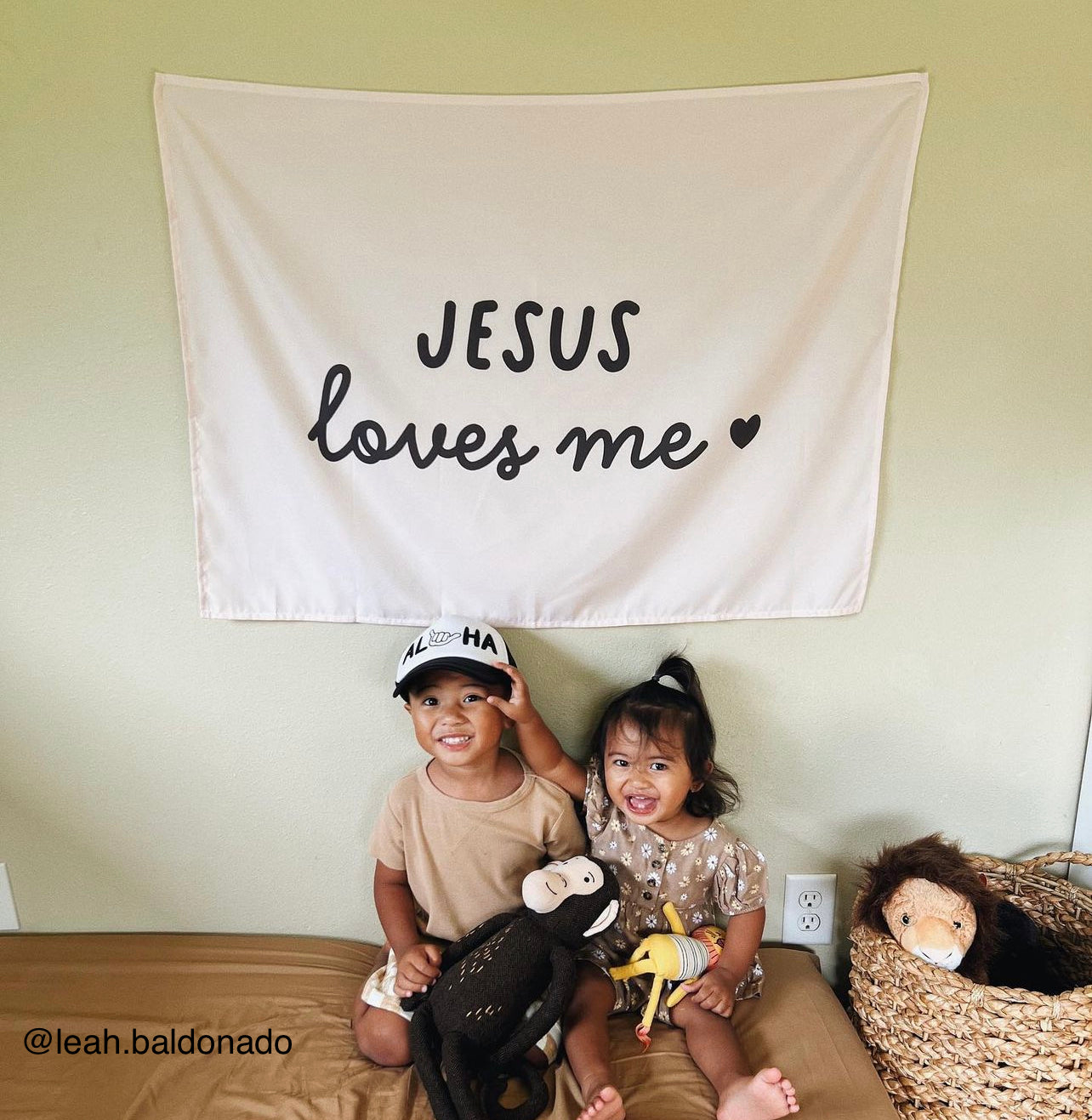 {Black} Jesus Loves Me Banner